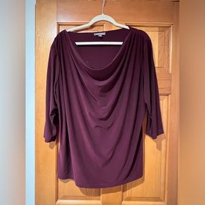Roz & Ali- Burgundy blouse- Size 2X